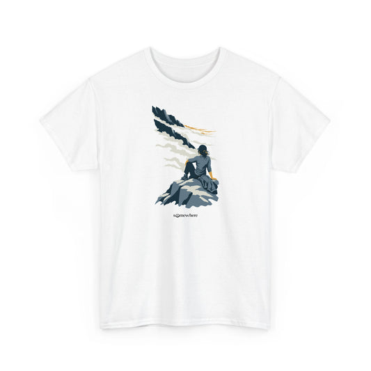 Low Fog tee in White, front view
