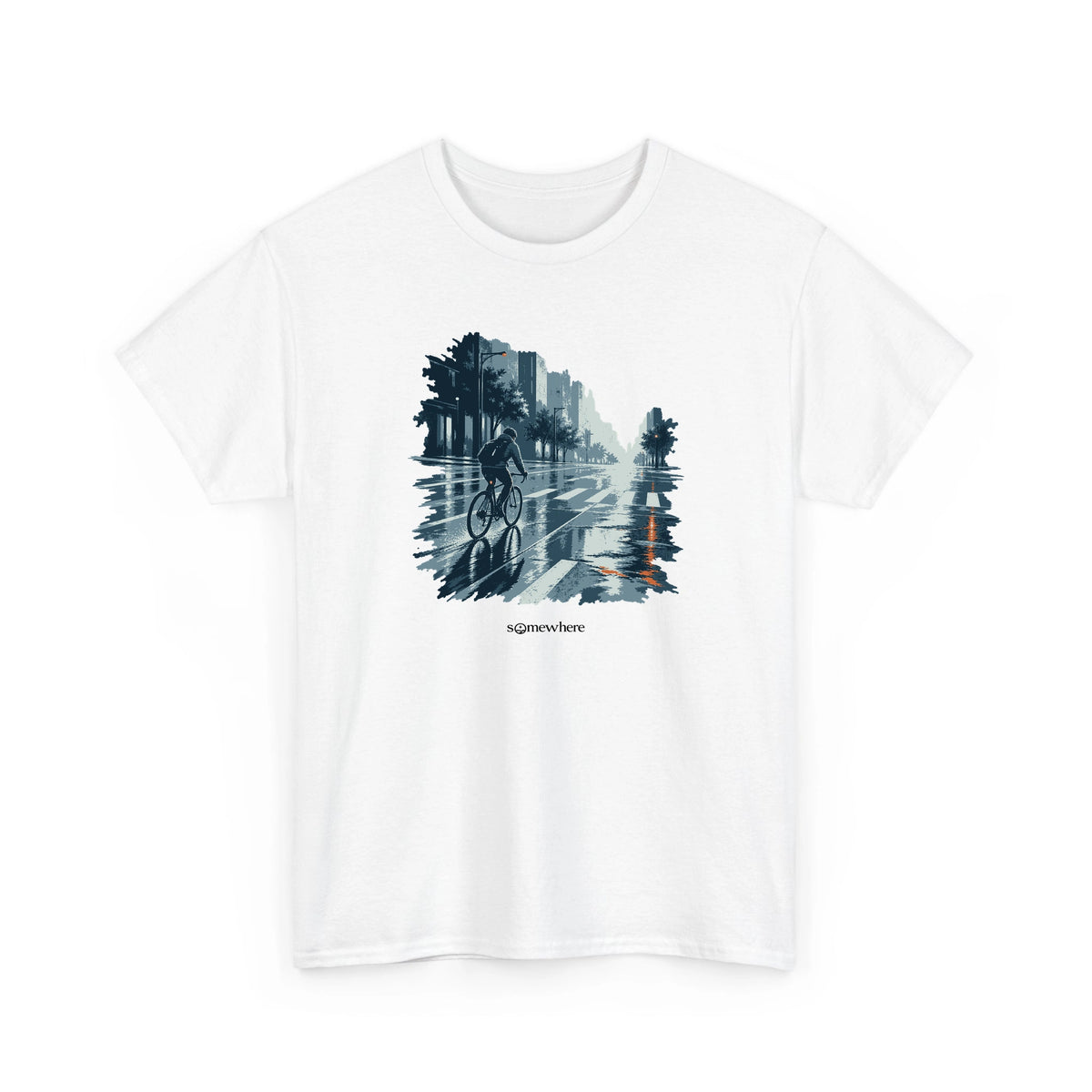 Avenue 6:12 tee in White, front view