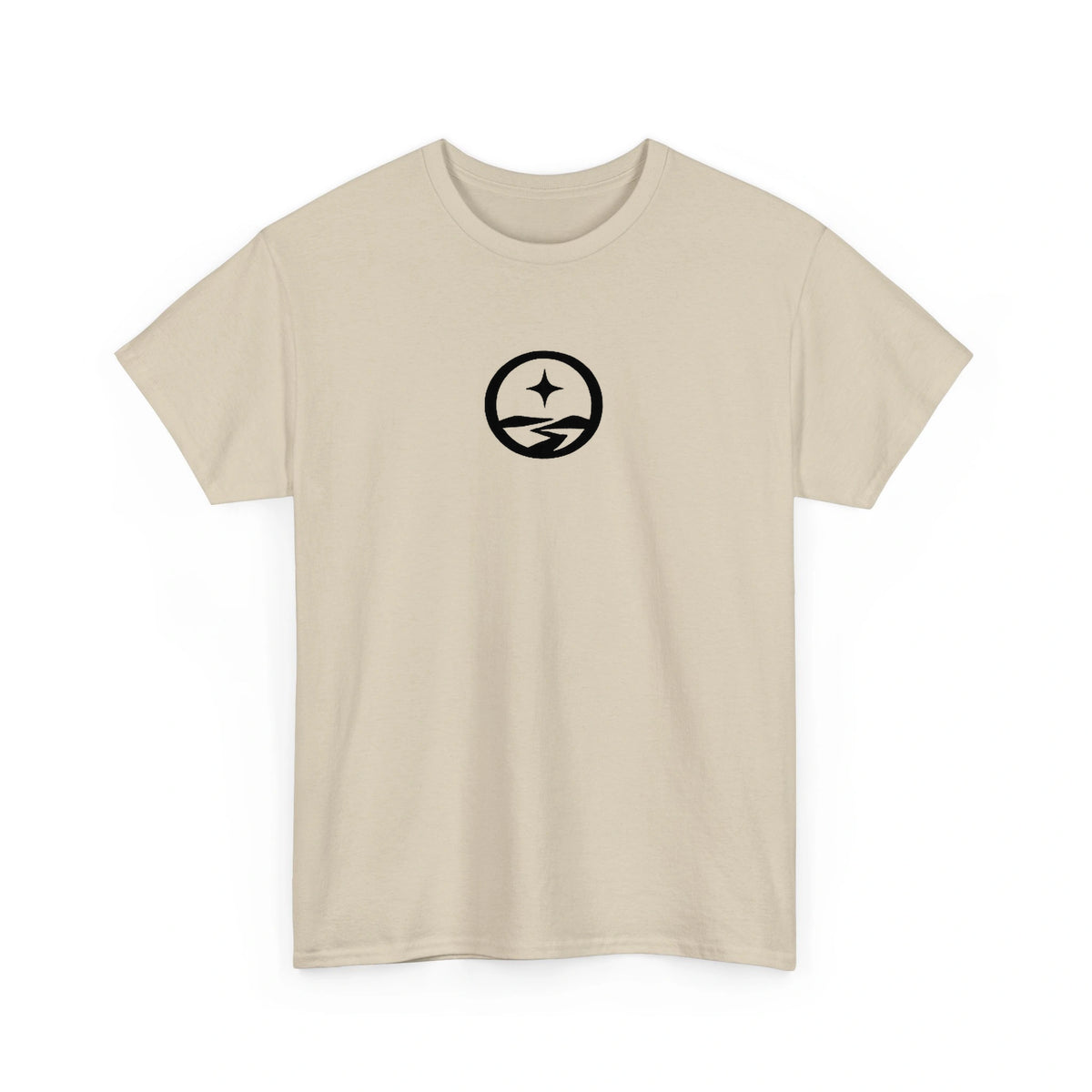 Somewhere Journey Mark tee in Sand, front view