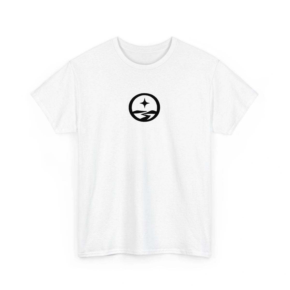 Somewhere Journey Mark tee in White, front view