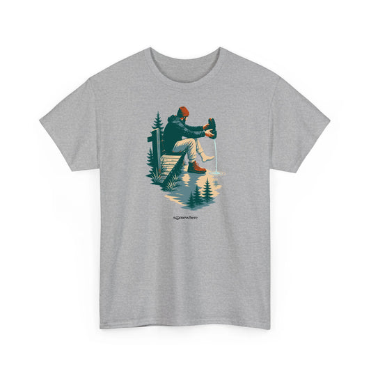 After Rain tee in Sport Grey, front view
